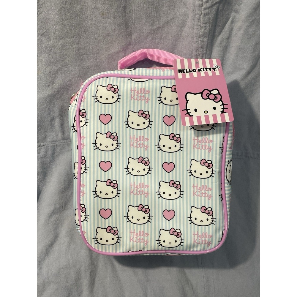NEW Sanrio - Hello Kitty - Pink, Blue, & White - Cute Flexible Lunch Box